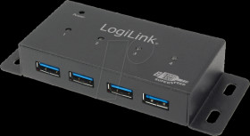 UA0149 USB 3.0 hub, 4-port with power supply unit, metal