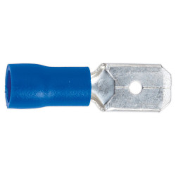 Sealey BT21 Push-On Terminal 6.3mm Male Blue Pack of 100