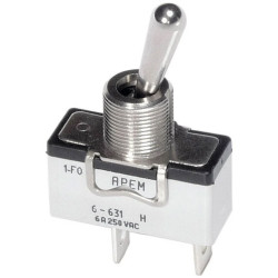 APEM 6-631H/2 Toggle Switch SPST On-Off 250V 6A