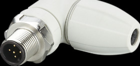 Plug, M12, 5 pole, screw connection, angled, EVF572