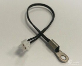 CZUJNIK TEMPERATURY NTC 10K (UCHO POD ŚRUBĘ M4) Z PRZEWODEM 15CM WTYK R-2,54MM (NTC-08610)