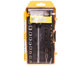 Multiwkrętak z rękojeścią typu T w zestawie z nasadkami i bitami MN-14-512