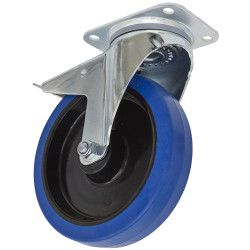 Sealey SCW3200SPL Castor Wheel Swivel Plate with Total Lock &#xD8;200mm