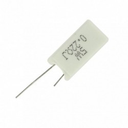 Rezystor 0.22 Ohm 5W 5% 0.22R ceramiczny emiterowy pionowy opornik mocy