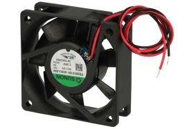 Wentylator; PE60201B1-000U-A99; 60x60x20mm; kulkowe; 12V; DC; 2,3W; 46,7m3/h; 39dB; 192mA; 5000RPM; 2 przewody; Sunon; RoHS; 6÷1