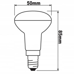 Żarówka LED E14 R50 6W = 50W 540lm 3000K Ciepła 120 LUMILED