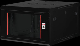 26210289 19" wall-mounted housing, 6U, 600mm depth, black