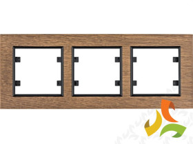 LUMINA PASSION Ramka 3 potrójna pozioma antyczny dąb WL9236 HAGER