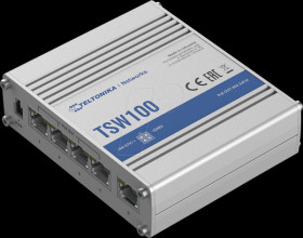 TSW100000000 Switch, 5-Port, Gigabit Ethernet, PoE
