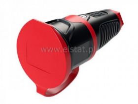 Gniazdo przenośne gumowe 16A 2P+Z 230V+ zatyczka