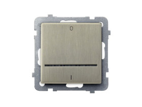 SONATA Wyłącznik 2-biegunowy z podświetleniem niebieskim nowe srebro ŁP-11RMS/m/44 OSPEL