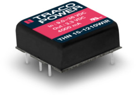 DC converter, 36-160 VDC, 15 W, 1 output, 3.3 VDC, 88 % efficiency, THN 15-7210WIR