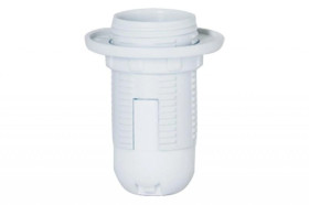 Oprawka termoplastyczna E14-1 kołnierz - biała 2A, 250V