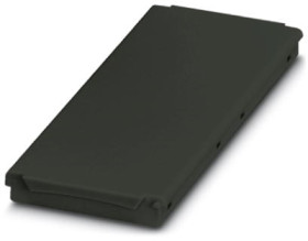 Enclosure cover, PC, (W x H x D) 107.6 x 45 x 8 mm, black, for enclosure, 2200722