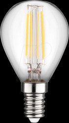 65394 LED lamp E14, 4 W, 470 lm, 2700 K, filament