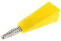 BAN20-WLY Wtyk bananowy lutowany na kabel - standard 2.0mm żółty