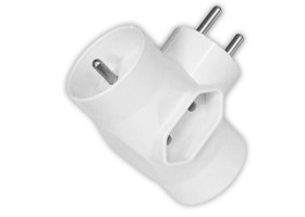 Rozgałęźnik sieciowy 2xGN ZU+1GN biały 230V CB-14587