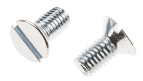 Śruby maszynowe M5 łeb z łbem stożkowym Stalowe długość 10.0mm skok 0.80mm