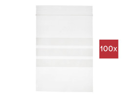TRU COMPONENTS Woreczek strunowy z paskiem opisowym (D x S) 120 mm x 80 mm przeźroczysty polietylen 100 szt.