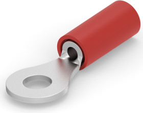 Insulated ring cable lug, 0.3-1.31 mm², AWG 22 to 16, 3.68 mm, M3.5, red, 326878