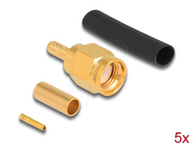 90042 RP-SMA Stecker zum Crimpen RG-174 / RG-316