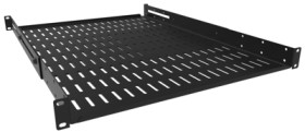 Depth shelf, steel, (W x H x D) 483 x 44 x 635 mm, 1 U, black, ADSV1825BK