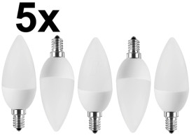 49224 5x LED SMD lamp C35 E14 5 W 470 lm WW promotion