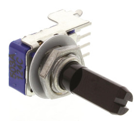 Potencjometr węglowy 50kΩ typ Obrotowy Alps Alpine średnica wału 6 mm 0.05W Montaż panelowy, Przewlekany