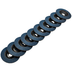 Draper 84096 Zirconium Oxide Flap Discs, 115 x 22.23mm, 40 Grit (Pack of 10)