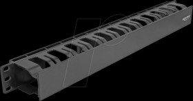 67021 19" Cable management patch panel, 2 openings, 1 U, black