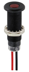 Lampka kontrolna do montażu panelowego 5 → 28V, czerwona 8.2 x 7.6mm LED Czarny Wyprowadzenia Sloan