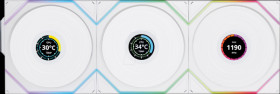 12TLLCD1W3W Lian Li Wireless LCD Fan, 3 Pack incl. Contr. 120 mm, white