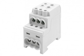 Blok rozdzielczy DBR 200A (1x70,1x35 / 6x16) Al/Cu - szary