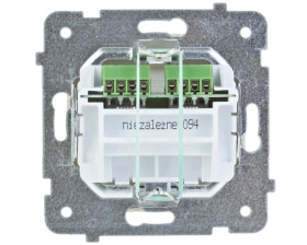 KARO Gniazdo telefoniczne podwójne RJ11 niezależne ecru perłowy GPT-2SN/m/42