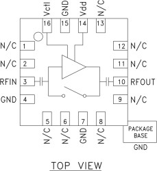 Low Noise Amplifier with Bypass SMT, 3.3 - 3.8 GHz