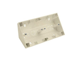 SIMON 55 Puszka natynkowa narożna podwójna do ramek LINE/DUO szampański mat TPNR2/144 KONTAKT SIMON