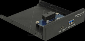 63962 Delock 3.5" USB 3.0 Front Panel USB Type-C, USB Typ-A