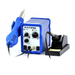 Stacja lutownicza 2w1 hotair i grotowa WEP 878A - 700W