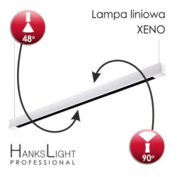 Lampa LED,HanksLight,liniowa,white, alu,zwiesz,1264mm,up21/down36W, AC230V,4000K L4702020 (xeno)