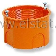 Puszka instalacyjna, niska, 60mm, z wkrętami