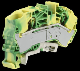 2016-7607 2-conductor protective conductor terminal, green/yellow