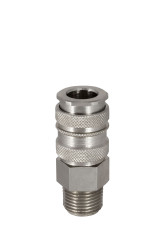 Szybkozłączka pneumatyczna RS PRO BSPT 1/4 in Male rodzaj Żeński Gwintowany Mosiądz, stal 1/4in