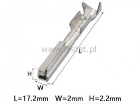 Końcówka żeńska złącza samochodowego; 1,0mm