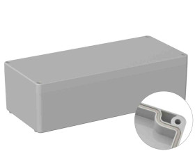 Obudowa ogólnego użytku ABS szerokość zew. 150 mm długość zew. 340 mm wys. zew. 100 mm RS PRO IP65 Szary