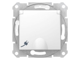 SEDNA Gniazdo pojedyncze z uziemieniem IP44 zaciski bezgwintowe białe SDN2800821 SCHNEIDER ELECTRIC