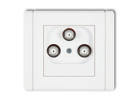 FLEXI Gniazdo multimedialne 3F DATA (Vectra) biały FGMV KARLIK