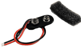 Battery connection for 9 V-battery, 1 cell, PCB mounting, BS61