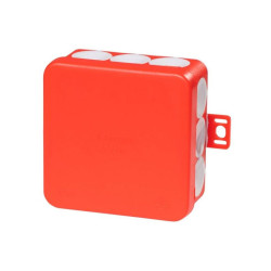Puszka 2-komponentowa 080-09 n/t 12-wlotowa czerwona IP55 80x80x37 FT-80 ViPlast
