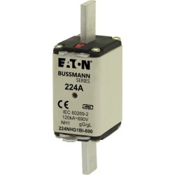 Wkładka bezpiecznikowa, nożowa, LV, 224 A, AC 690V, NH1, gL/gG, IEC, podwójny wskaźnik, uchwyty izolowane, 224NHG1BI-690
