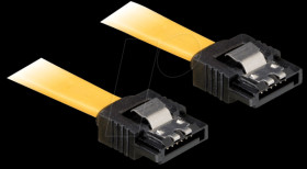 82805 Cable SATA 6 Gb/s str/str 30 cm yellow Metall